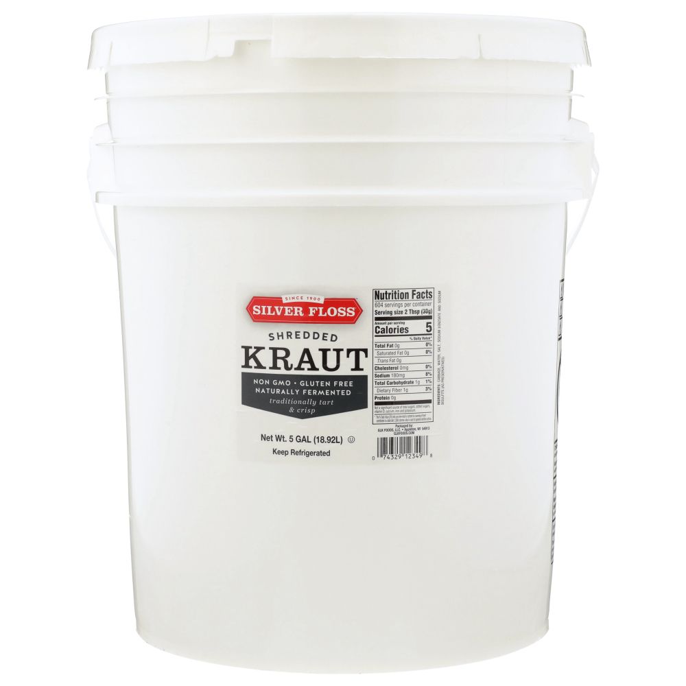 Silver Floss Sauerkraut Fresh Krrrrisp Kraut, 5 Gallon