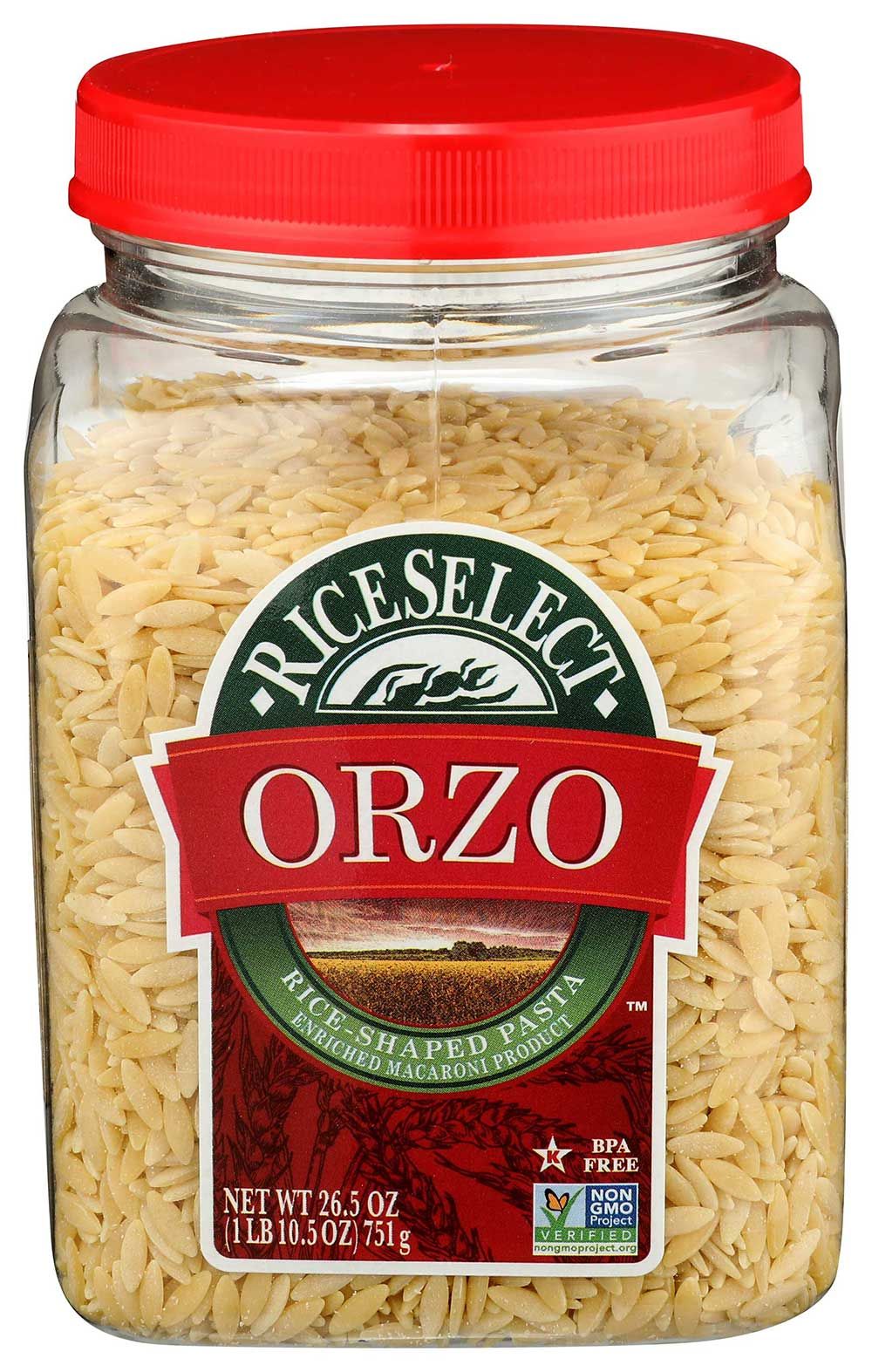 Riceselect Orzo Traditional Plain Pasta, 26.5 Ounce -- 4 Per Case