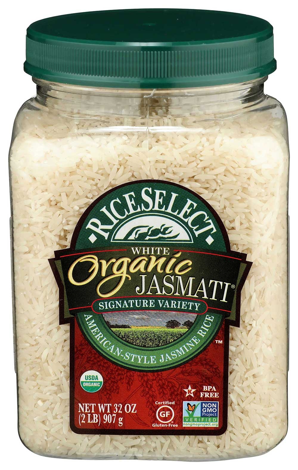Rice Select Organic Jasmati Rice, 32 Ounce Jar -- 4 per case