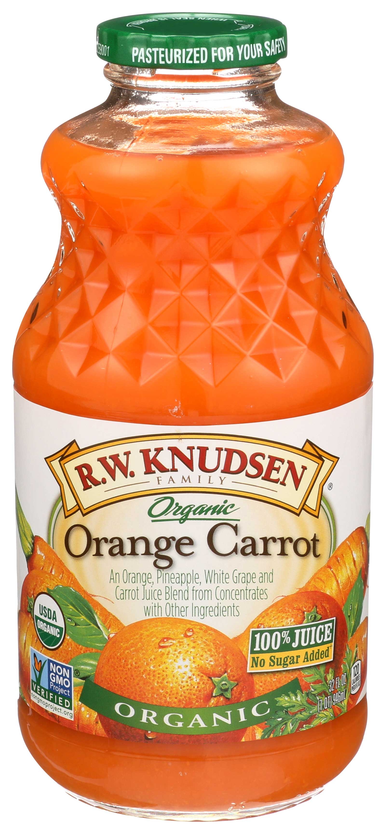 R.W. Knudsen Organic Orange Carrot Juice, 32 Fluid Ounce -- 6 per case