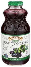R.W. Knudsen Organic Just Concord Grape Juice, 32 Fluid Ounce -- 6 per case