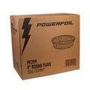 Durable Packaging 9 inch PowerFoil Aluminum 30 Gauge Round Carry-Out Container, 500 count