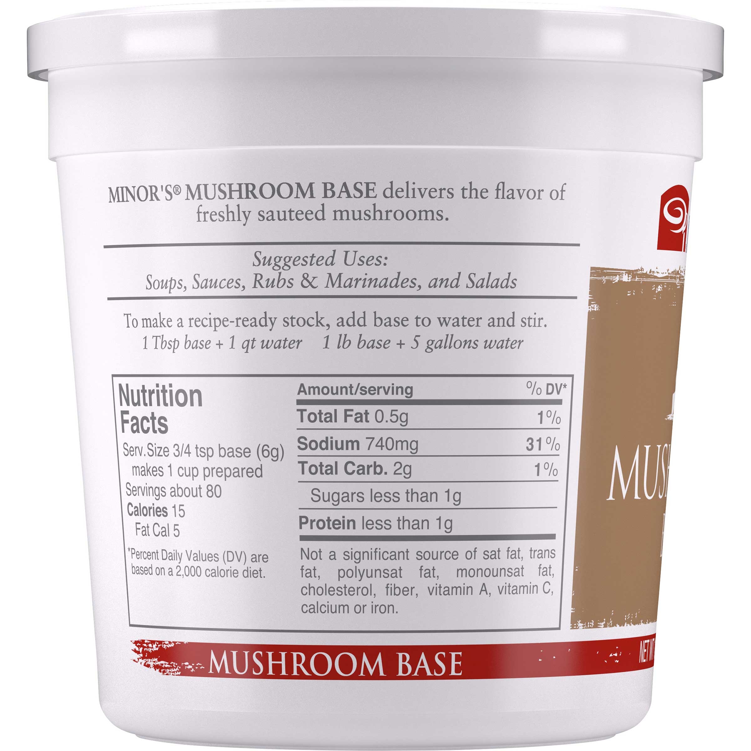 Nestle Minors No Added MSG Mushroom Base, 1 Pound -- 6 per case.