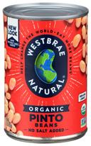 Westbrae Organic Fat Free Beans; Pinto Beans - 15 ounce -- 12 per case.