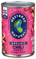 Westbrae Natural Fat Free Organic Chili Beans, 15 Ounce -- 12 per case.