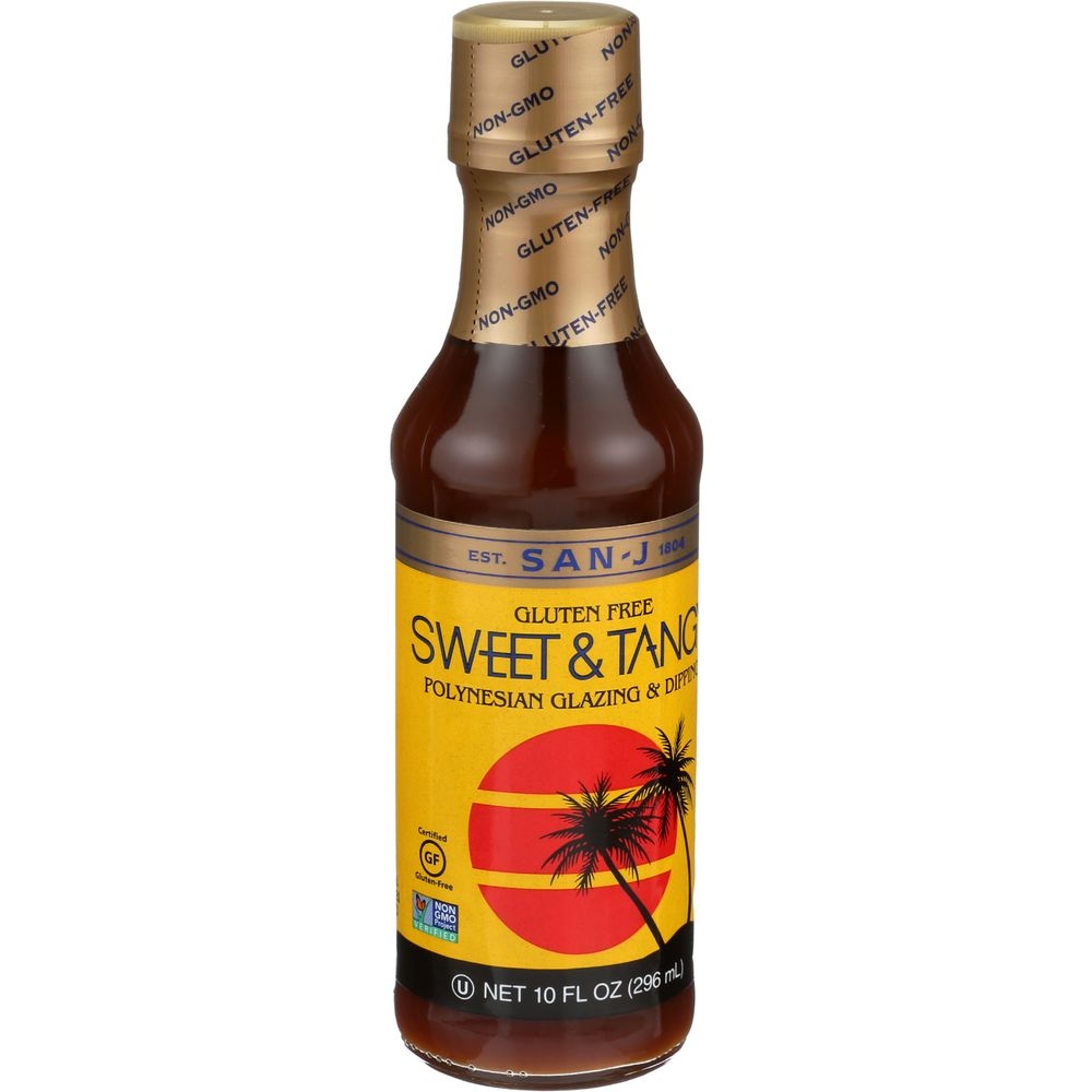 San J Sweet and Tangy Sauce, 10 Ounce Each -- 6 Per Case.