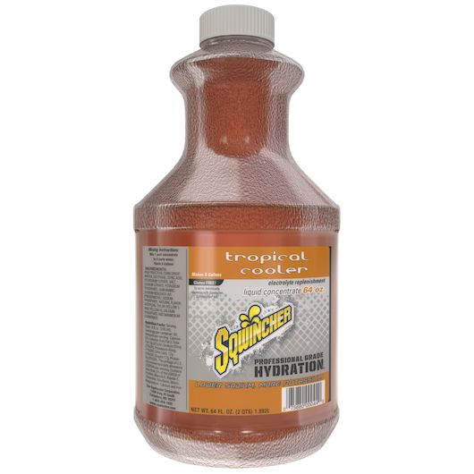 Sqwincher Tropical Cooler Liquid Concentrate Electrolytes, 64 Fluid Ounce -- 6 per case