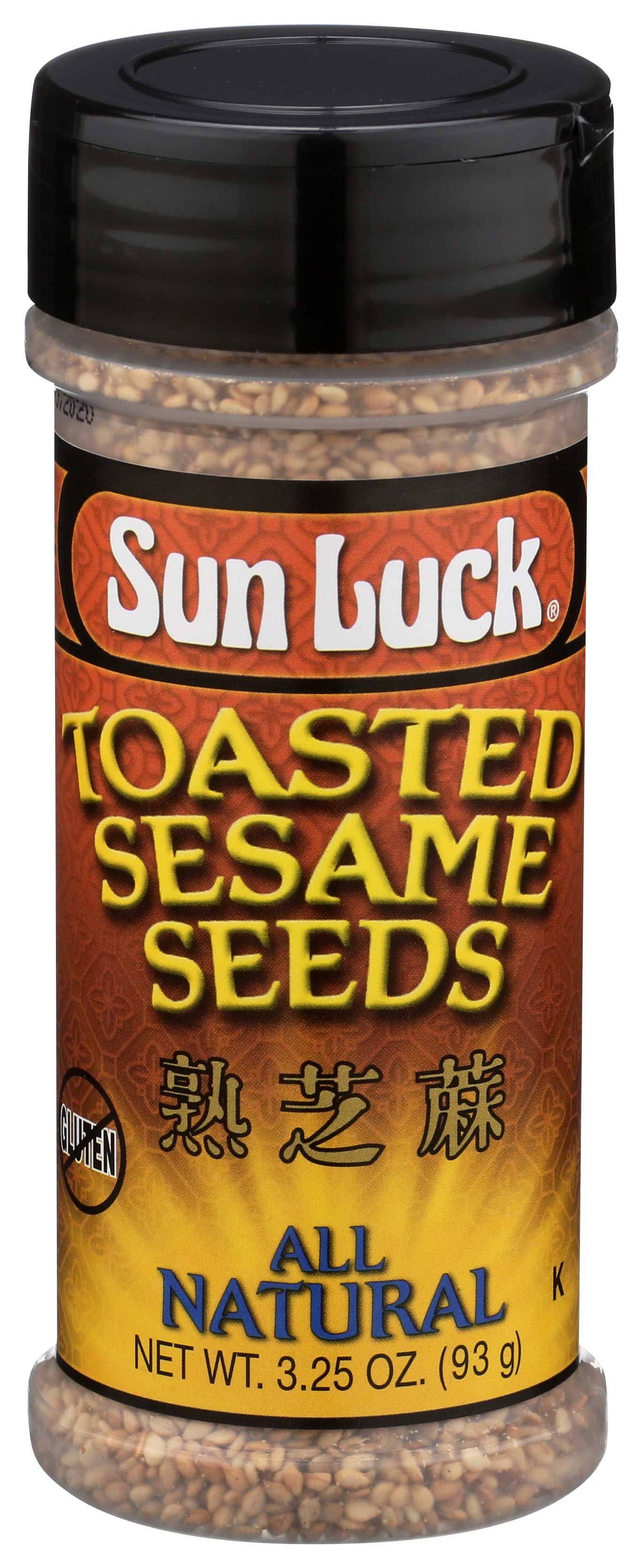 Sun Luck All Natural Toasted Sesame Seeds, 3.25 Ounce -- 12 Per Case