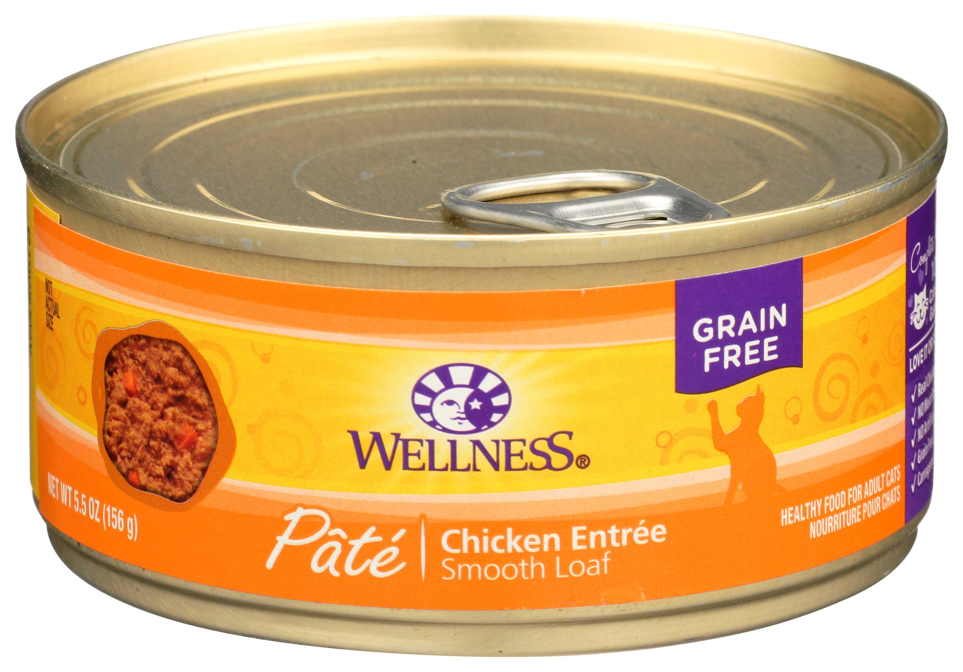 Wellness Chicken Formula Canned Cat Food, 5.5 Ounce -- 24 per case.