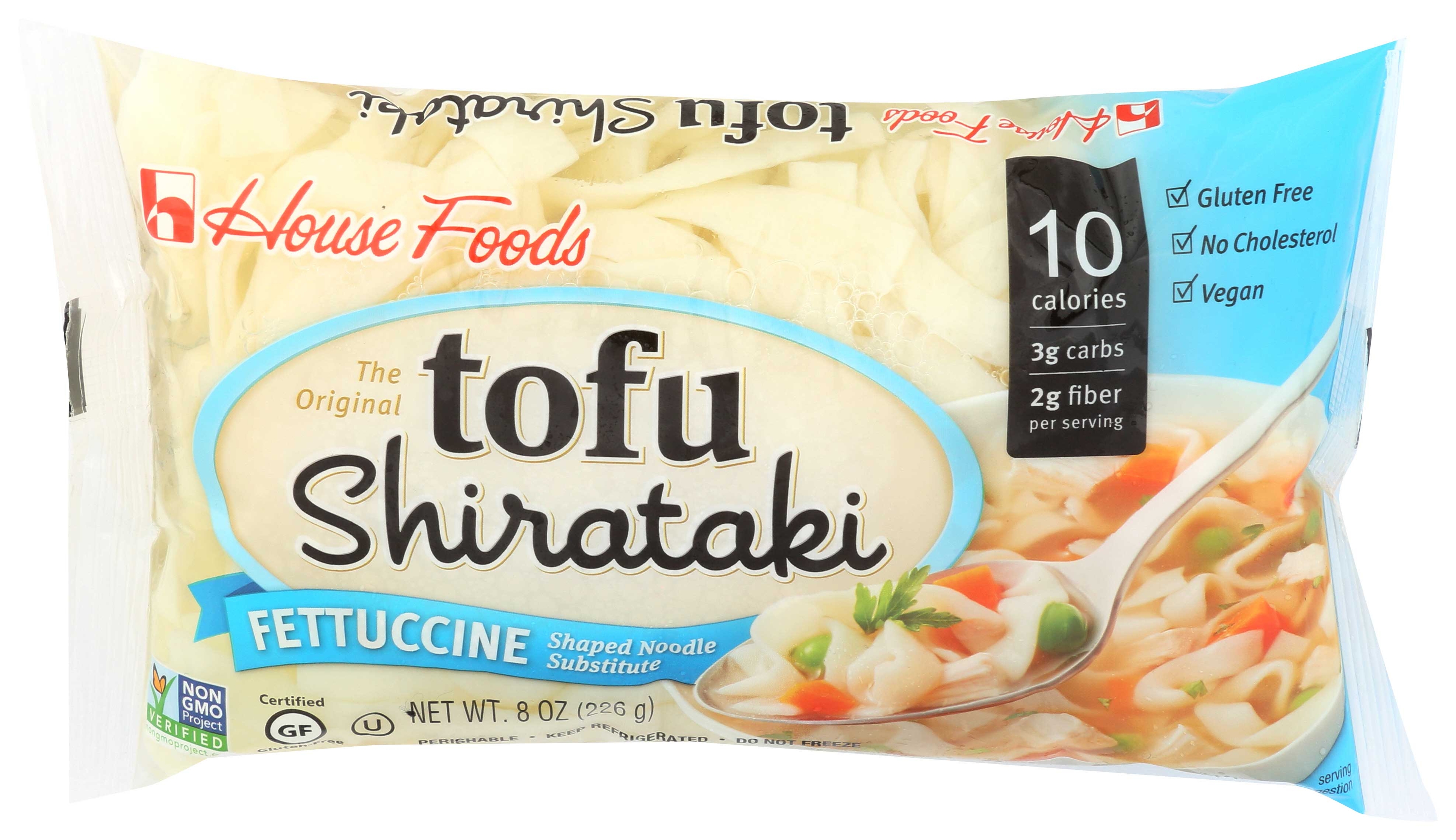 House Foods Fettuccine Shape Tofu Shirataki, 8 Ounce -- 12 per case.
