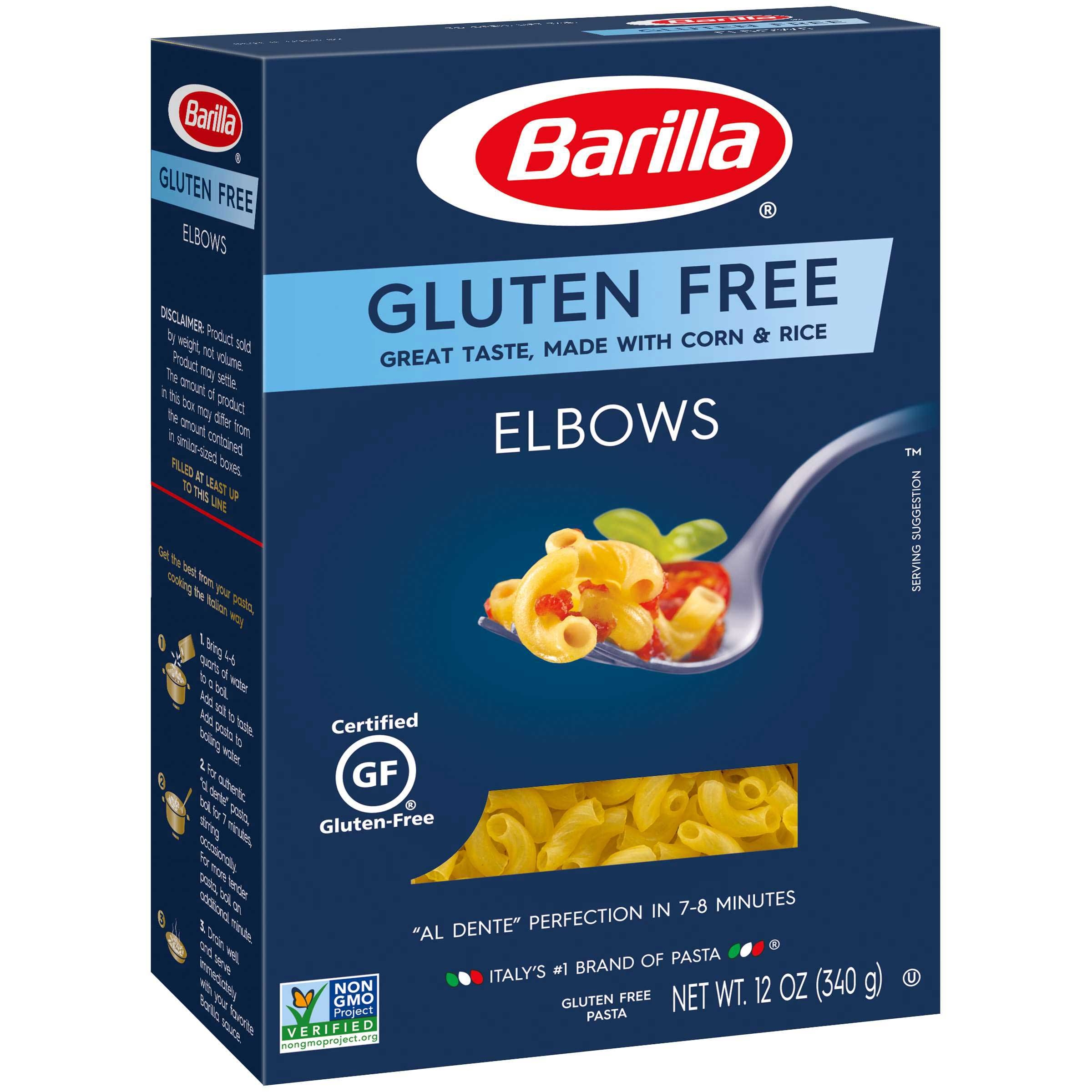 Barilla Gluten Free Elbows Pasta, 12 Ounce -- 8 per case.