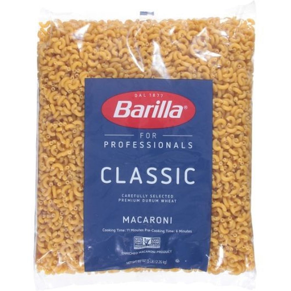 Barilla Macaroni Heavy Wall Elbow Pasta, 80 Ounce -- 4 per case