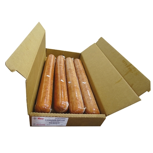 Rose Packing Fully Cooked Smoked Canadian Bacon -- 4 per case