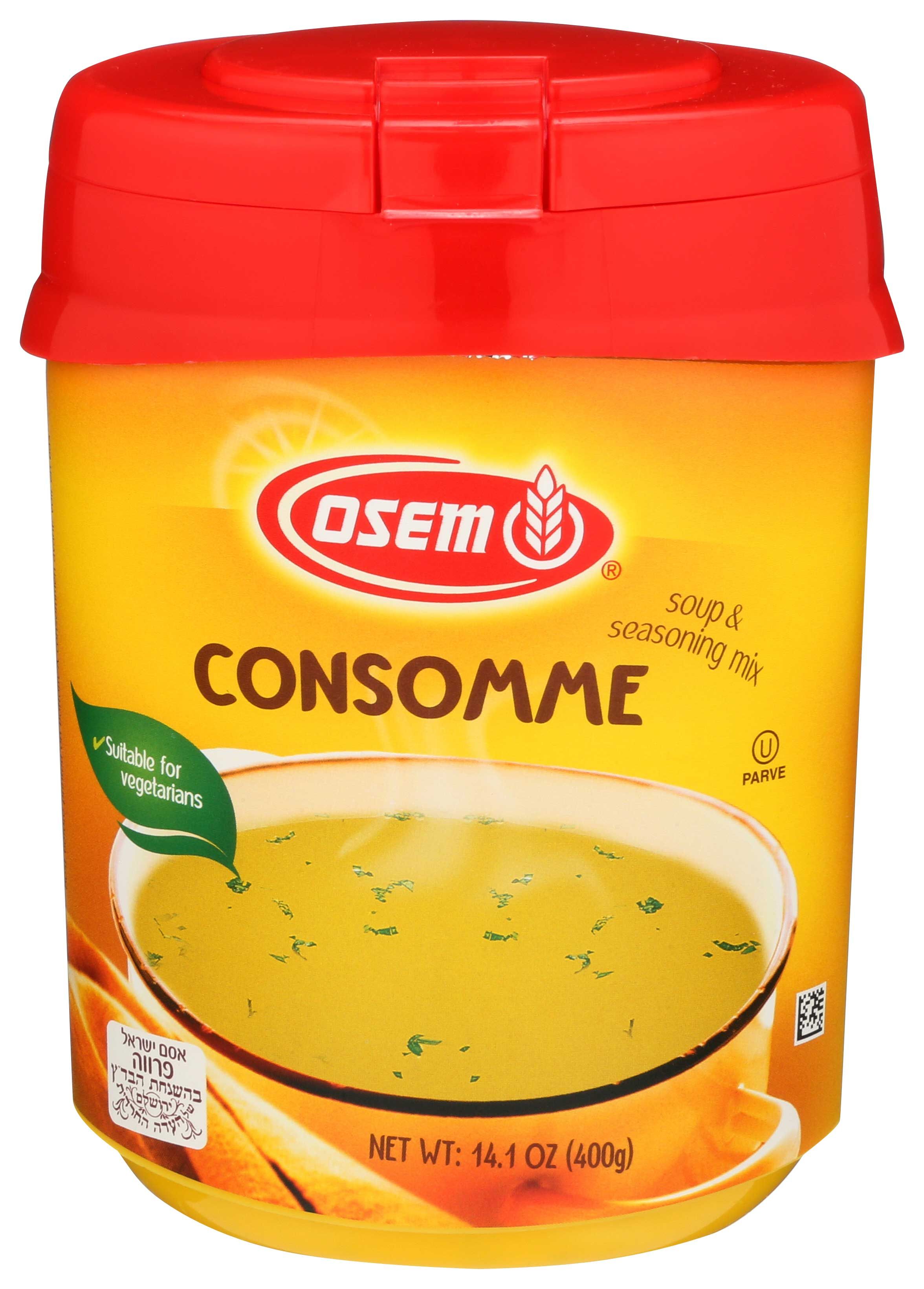 Osem Israeli Chicken Flavored Consomme Soup Mix, 14.1 Ounce -- 12 Per Case