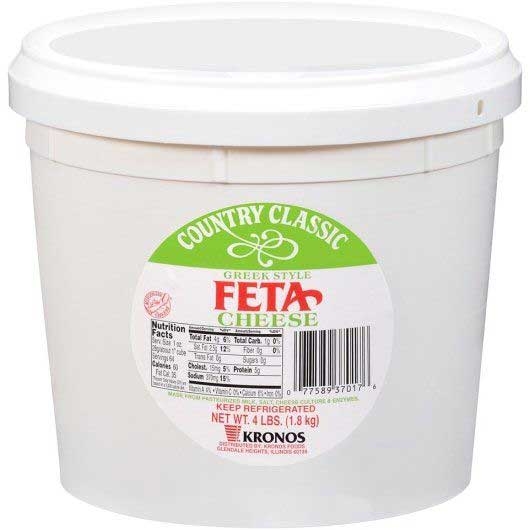 Krono Country Classic Feta Cheese, 4 Pound -- 2 per case