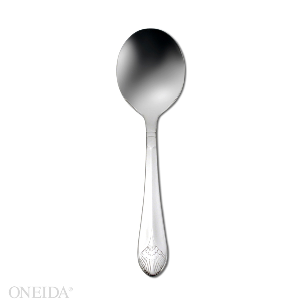 Oneida Europa 4-Star Bouillon Spoon - New York Silverplate Pattern -- 12 Per Case.