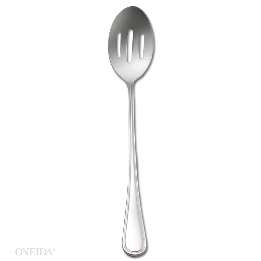 Oneida New Rim Serving Pieces - Europa Slotted Banquet Spoon, 13 in -- 12 per case