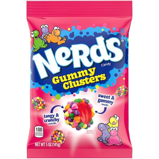 Nerds Medium Gummy Clusters Candy - Peg Bag, 5 Ounce -- 12 per case