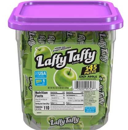 Laffy Taffy Sour Apple Candy, 0.34 Ounce - 145 count per pack -- 8 packs per case