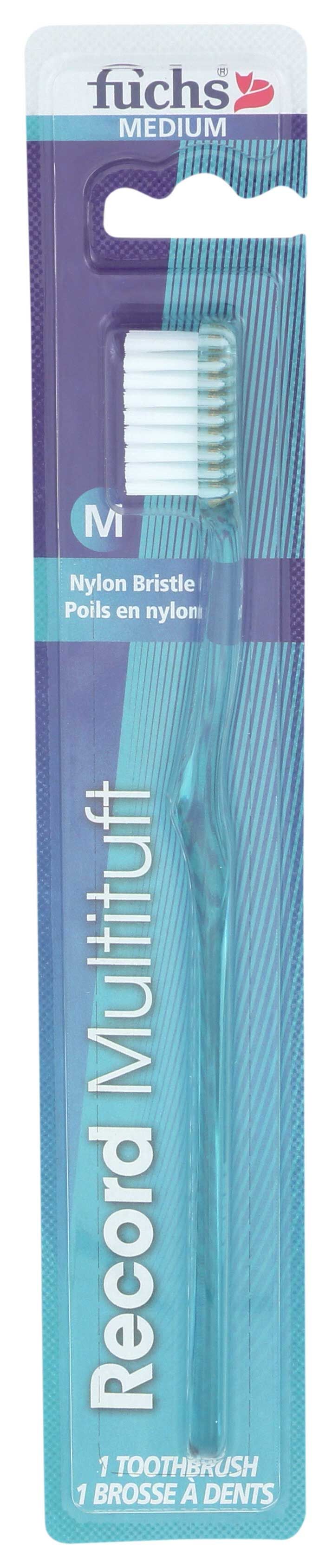 Fuchs Nylon Medium Bristle Record Multituft Toothbrush -- 12 Per Case
