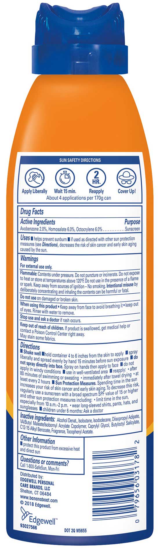 Banana Boat Ultra Sport SPF 30 Clear Sunscreen Spray, 6 Ounce Bottle -- 12 per case