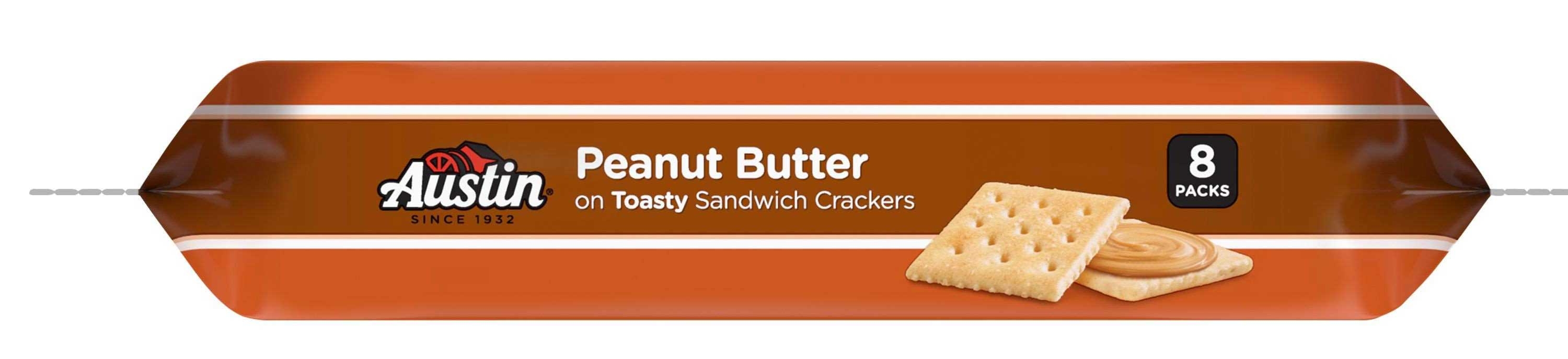 Austin Toasty Sandwich Cracker with Peanut Butter, 1.38 Ounce -- 96 per case