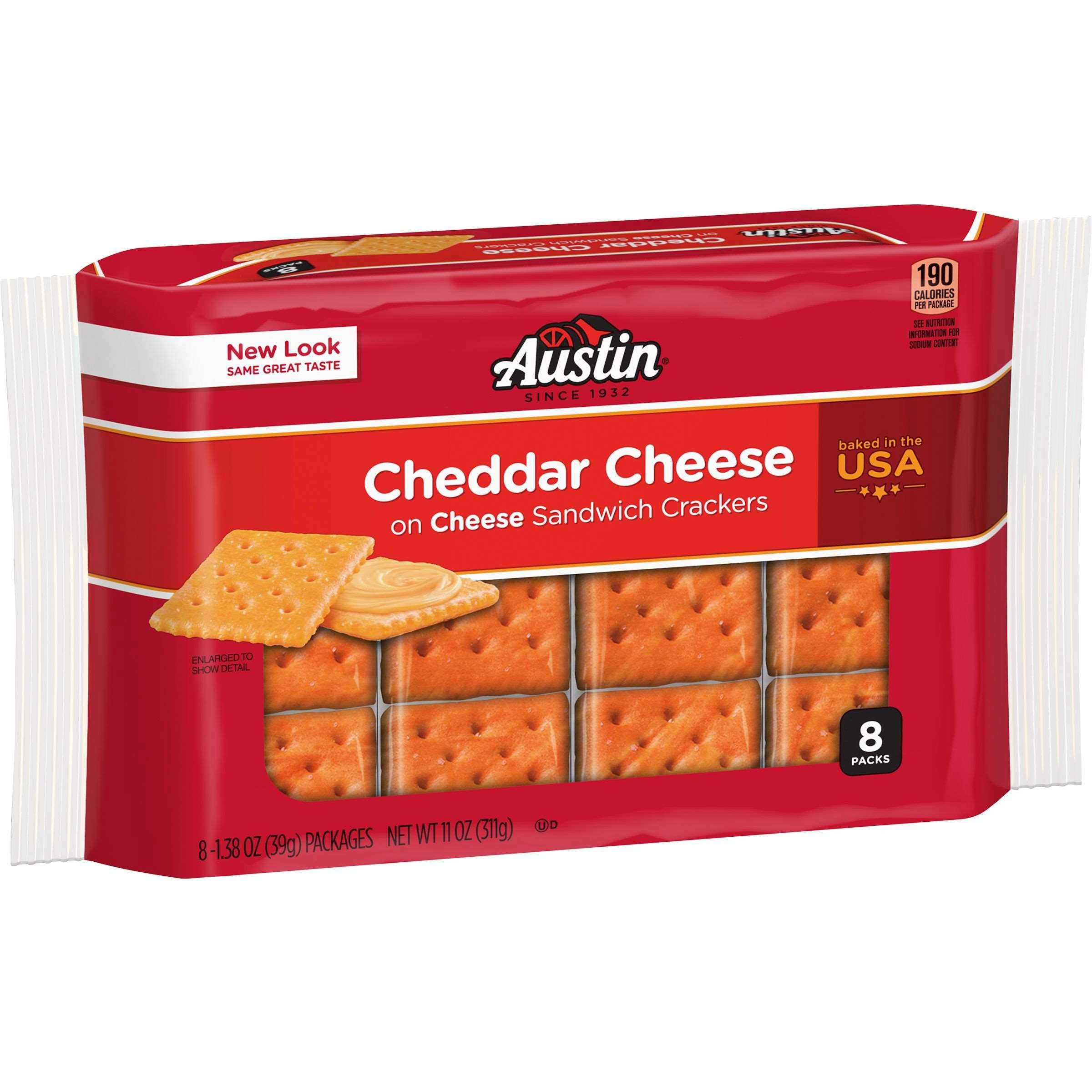 Austin Cheddar On Cheese Sandwich Cracker, 1.38 Ounce -- 96 per case
