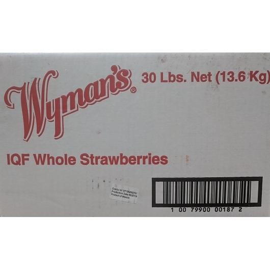 Wyman's IQF Strawberries, 30 Pound