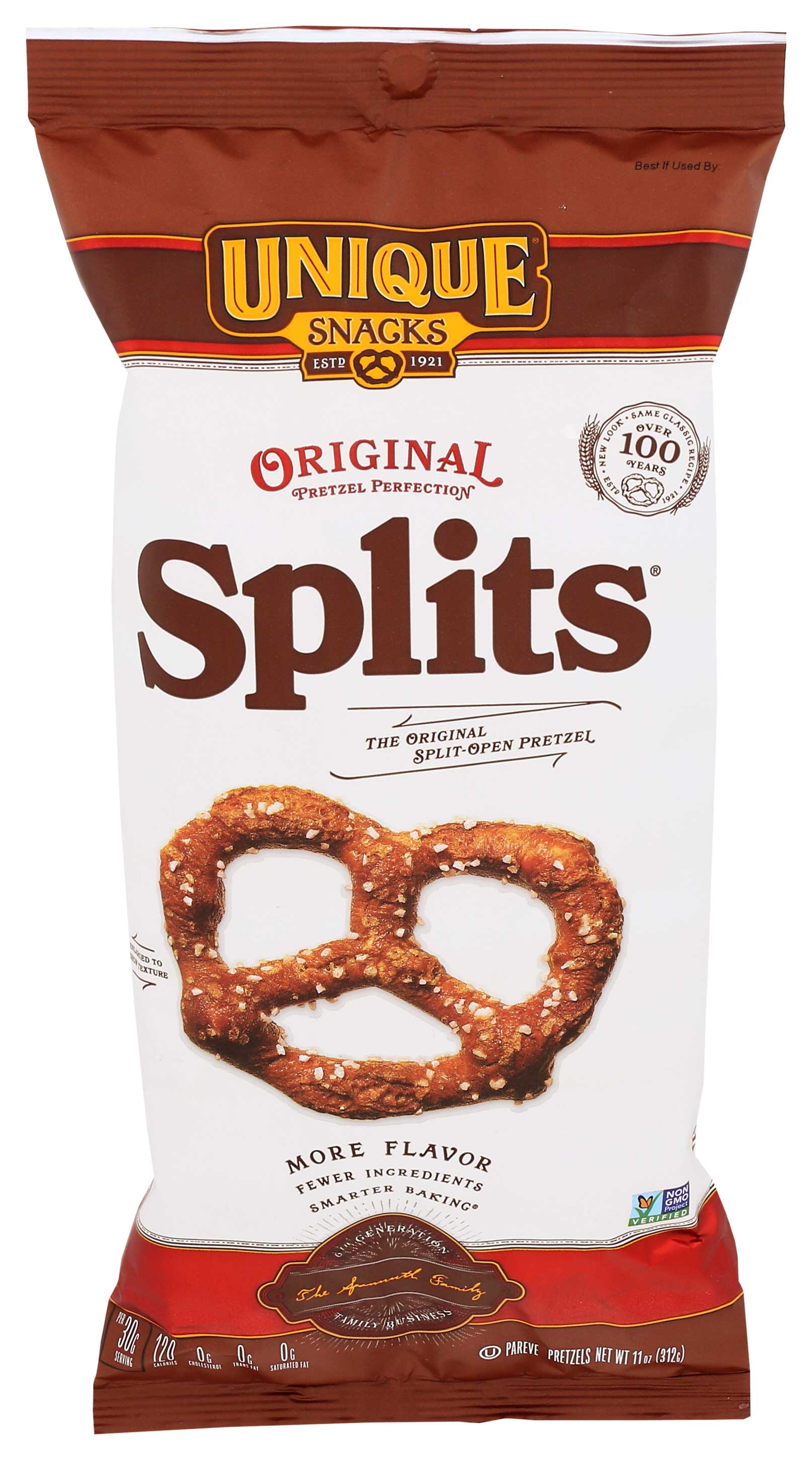 Unique Original Pretzel Splits, 11 Ounce -- 12 per case.