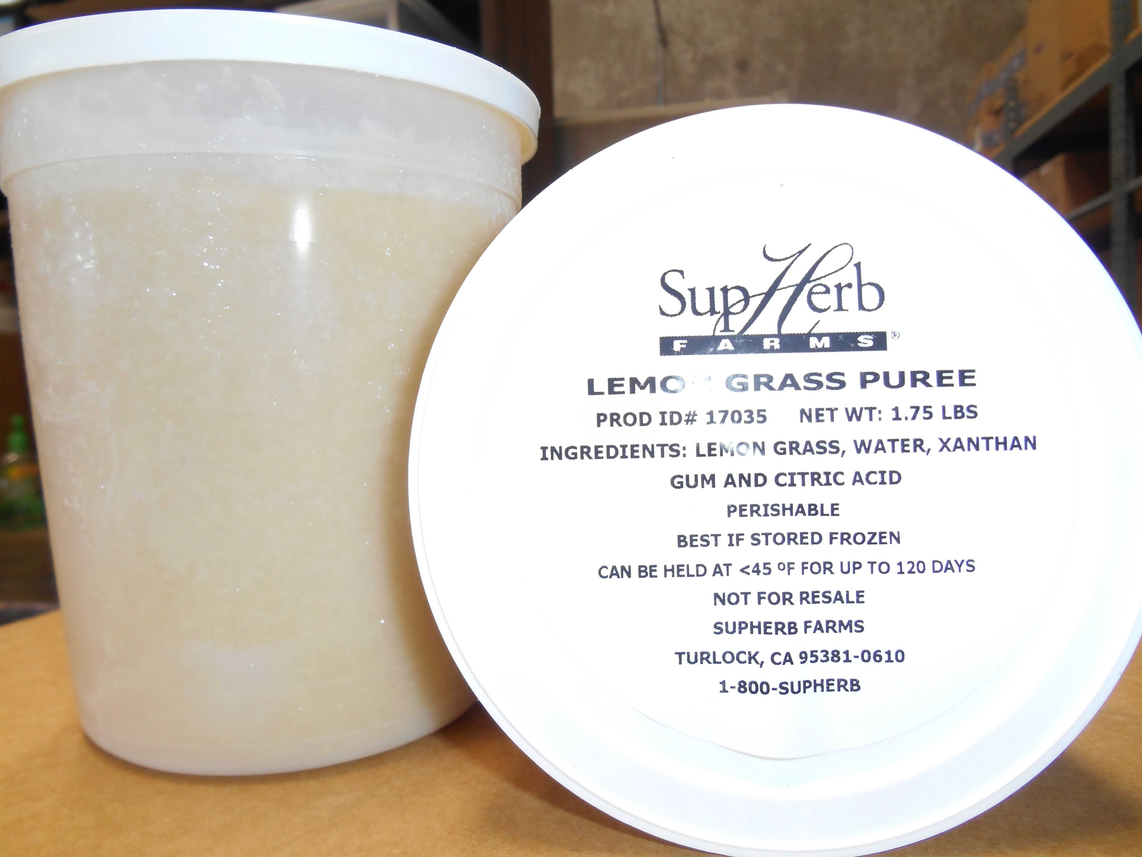 SupHerb Farms Lemon Grass Puree, 1.75 Pound -- 2 per case.