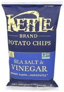 Kettle Foods Sea Salt and Vinegar Potato Chips, 5 Ounce -- 15 per case.