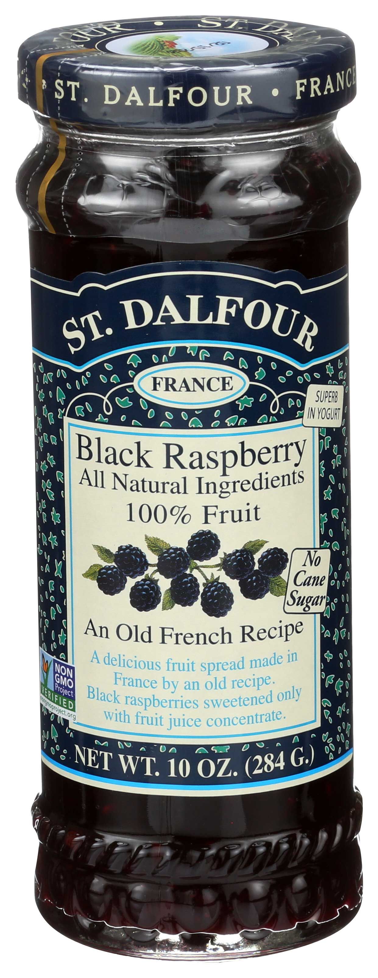 St. Dalfour Black Raspberry,all Fruit, 10 Ounce -- 6 Per Case