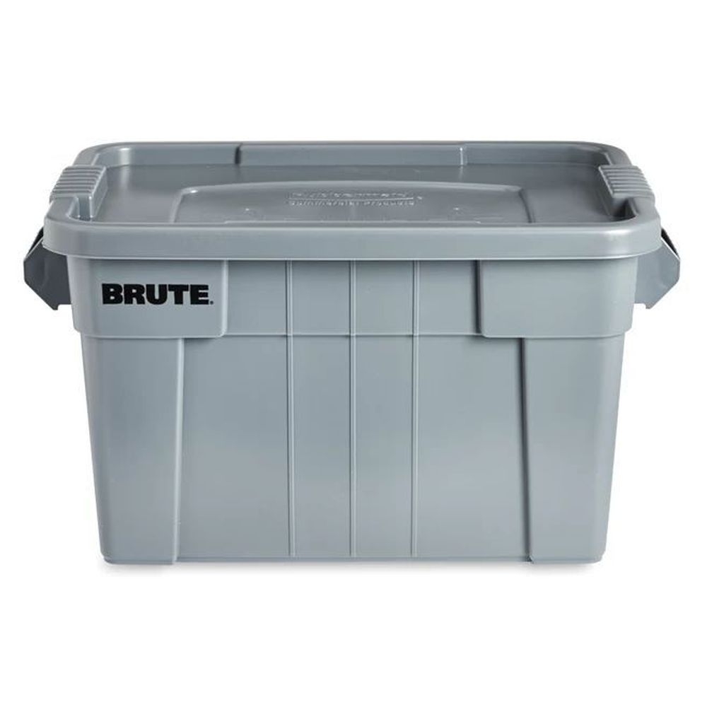 Rubbermaid Gray Brute Tote with Lid, 20 Gallon Capacity