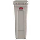 Rubbermaid Slim Jim Beige Vented Container, 23 Gallon