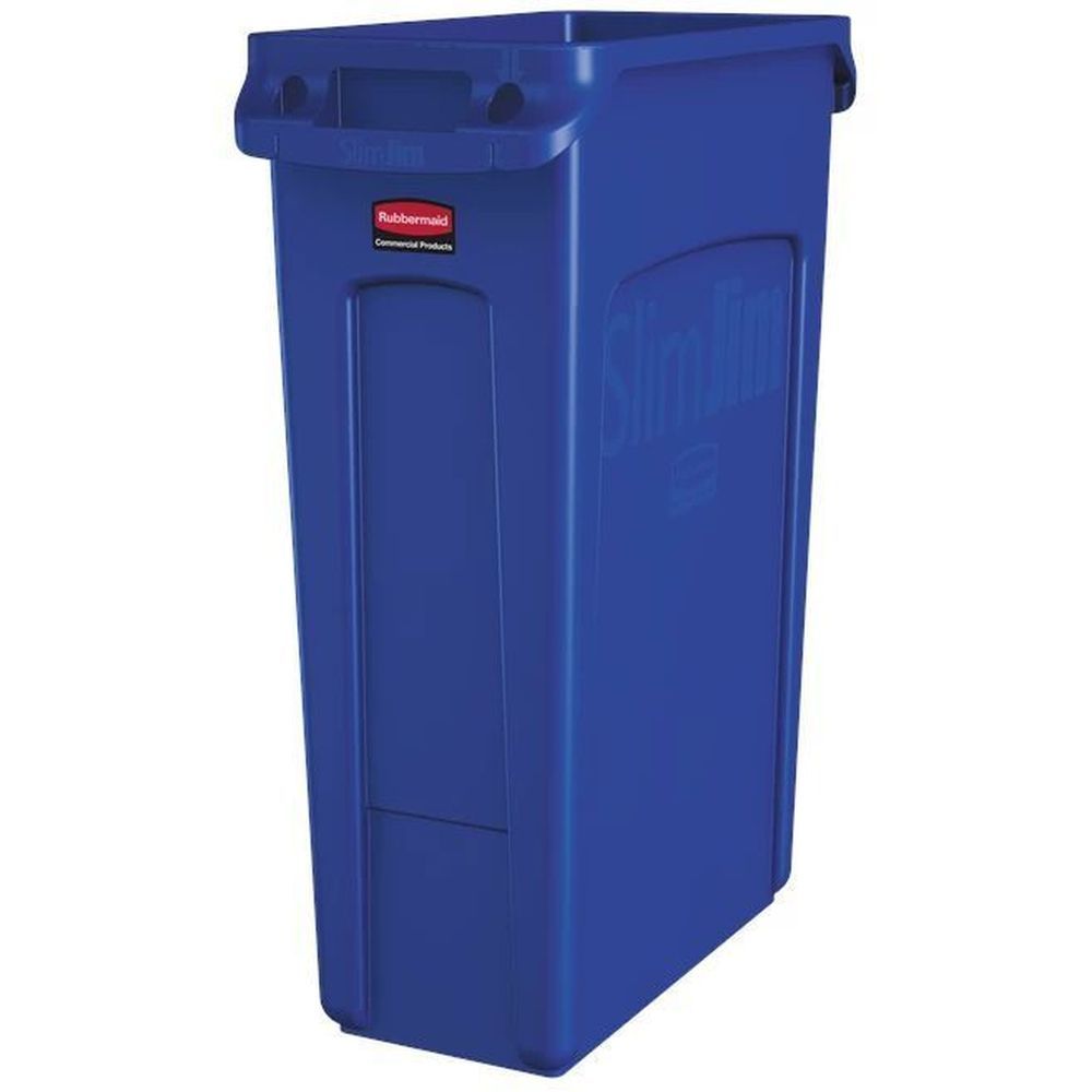 Rubbermaid Slim Jim Blue Vented Container, 23 Gallon