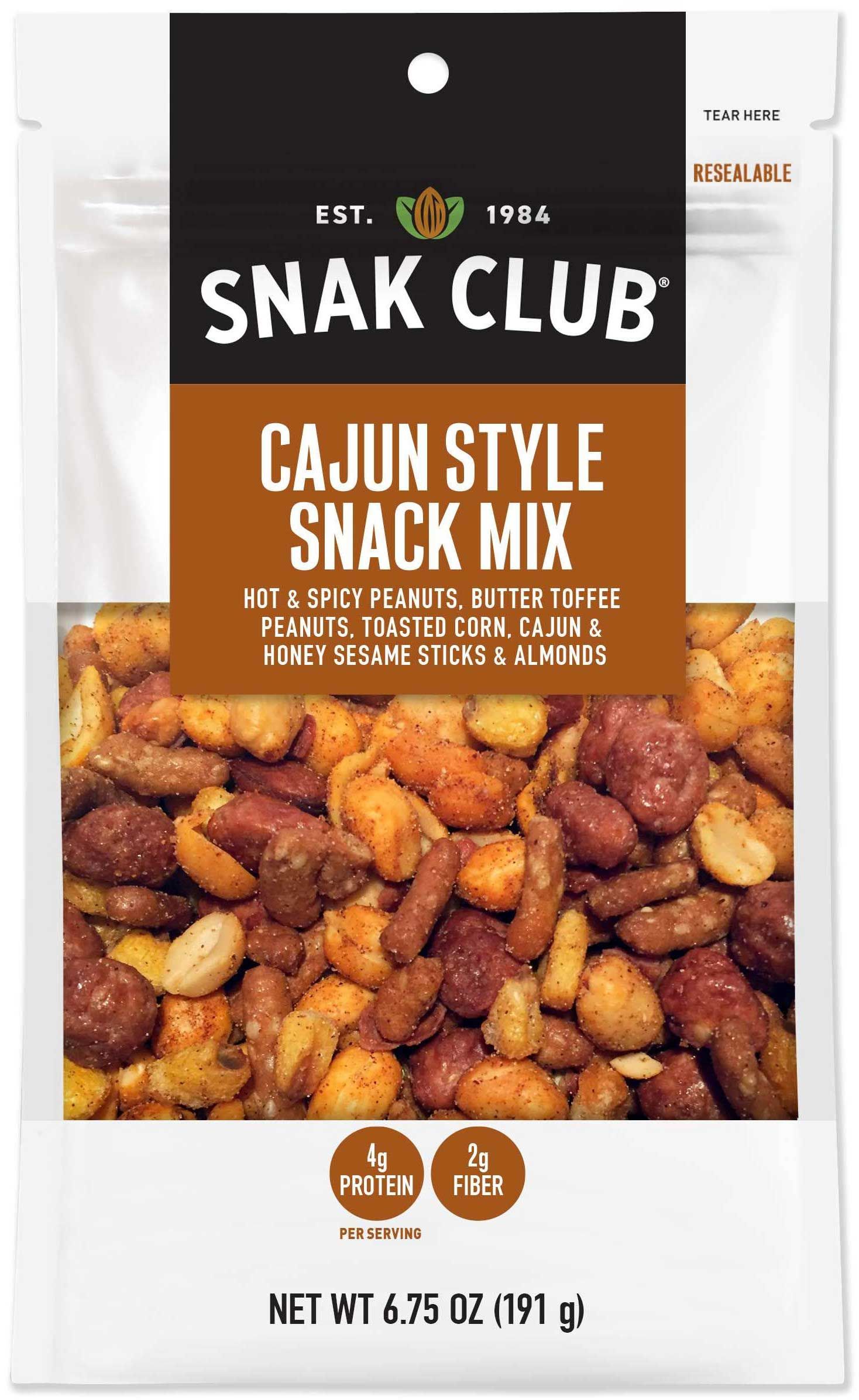 Snak Club Cajun Style Savory Snack Mix, 6.75 Ounce -- 6 Per Case