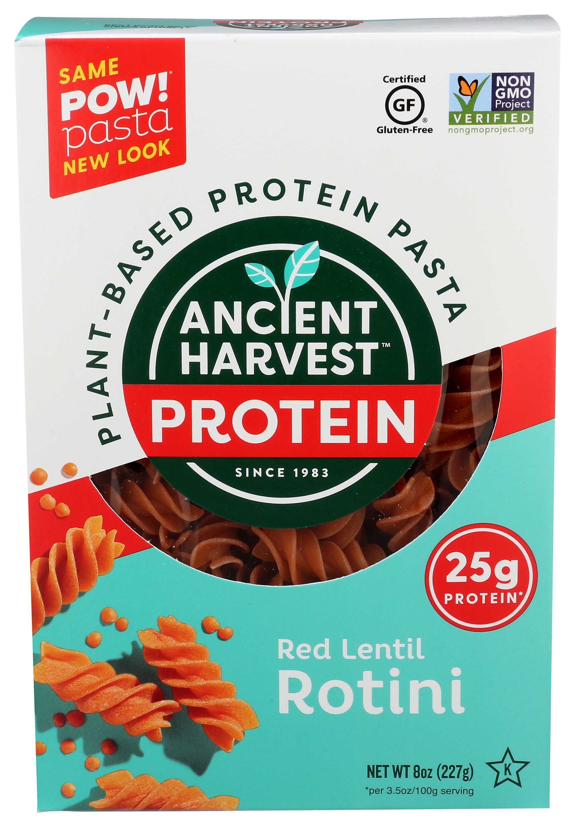 Ancient Harvest Red Lentil Rotini Pasta, 8 Ounce -- 6 Per Case