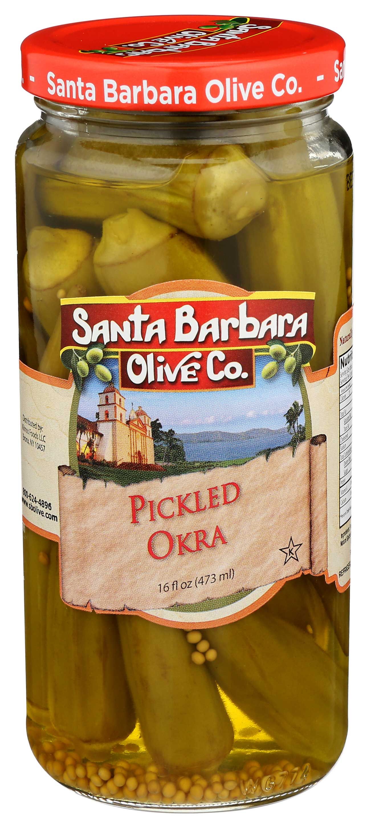Santa Barbara Pickled Okra, 16 Ounce -- 6 Per Case