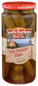 Santa Barbara Hot Pickled Okra, 16 Ounce -- 6 per case