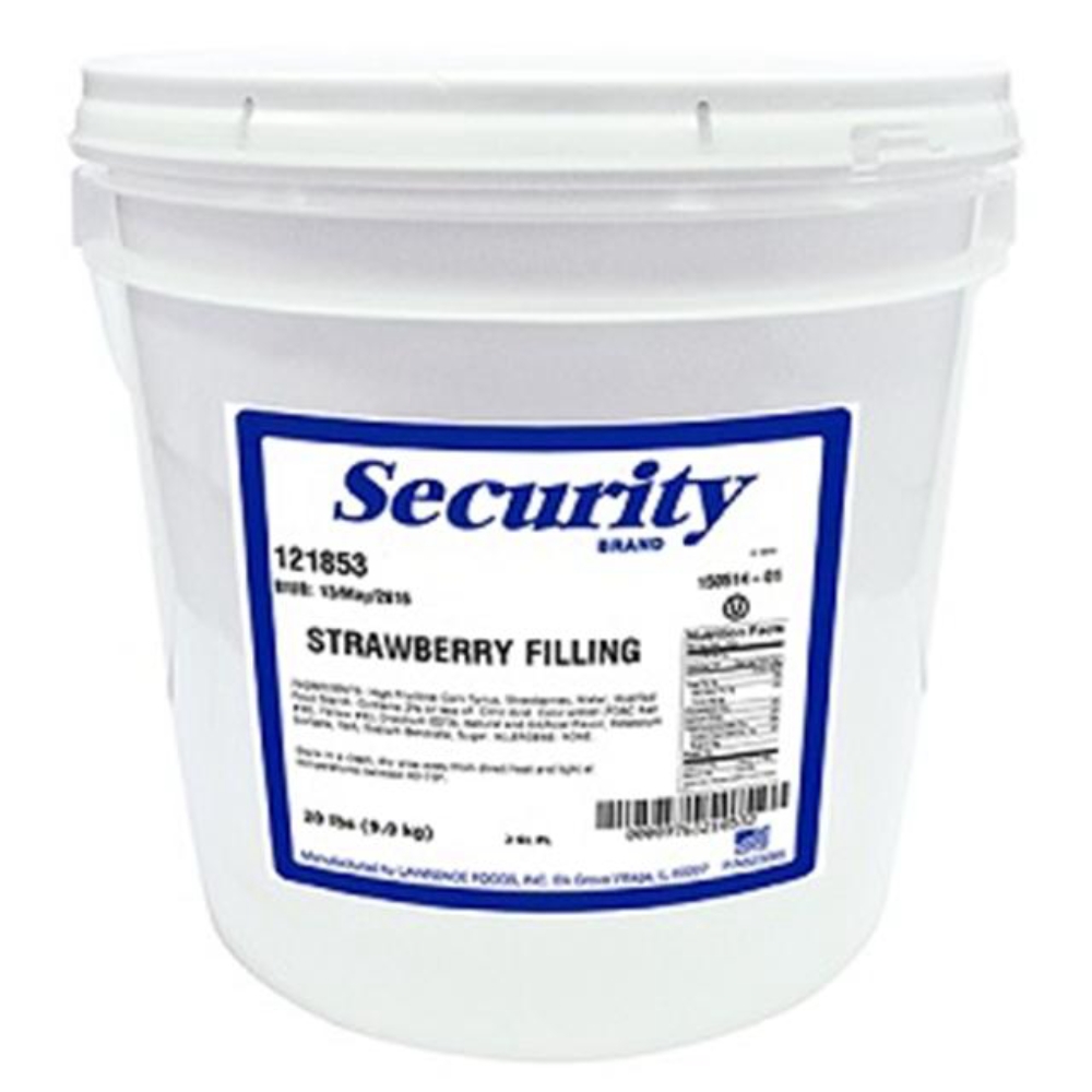 Security Strawberry Filling, 2 Gallon Pail.