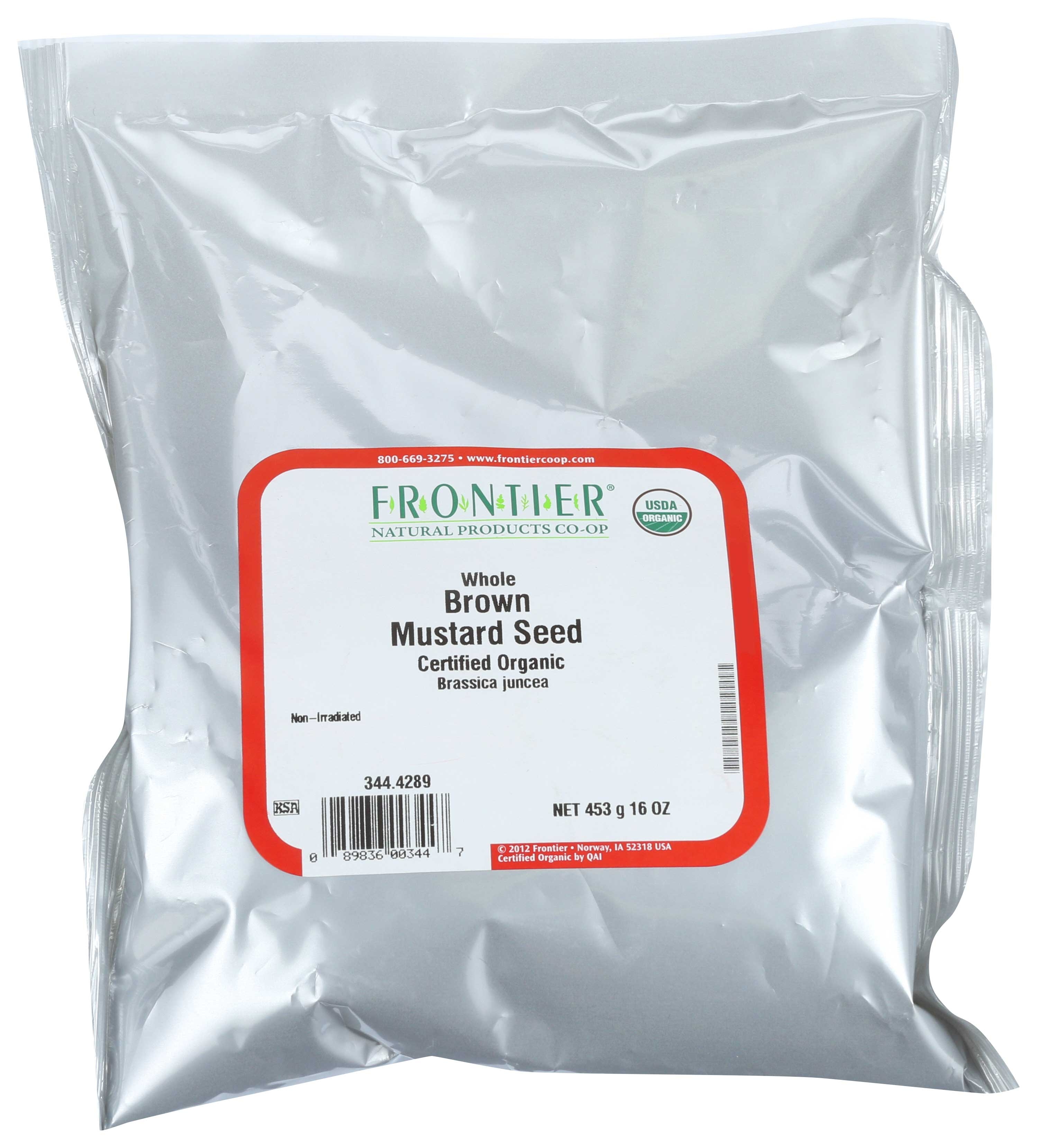 Frontier Organic Whole Brown Mustard Seed, 1 Pound