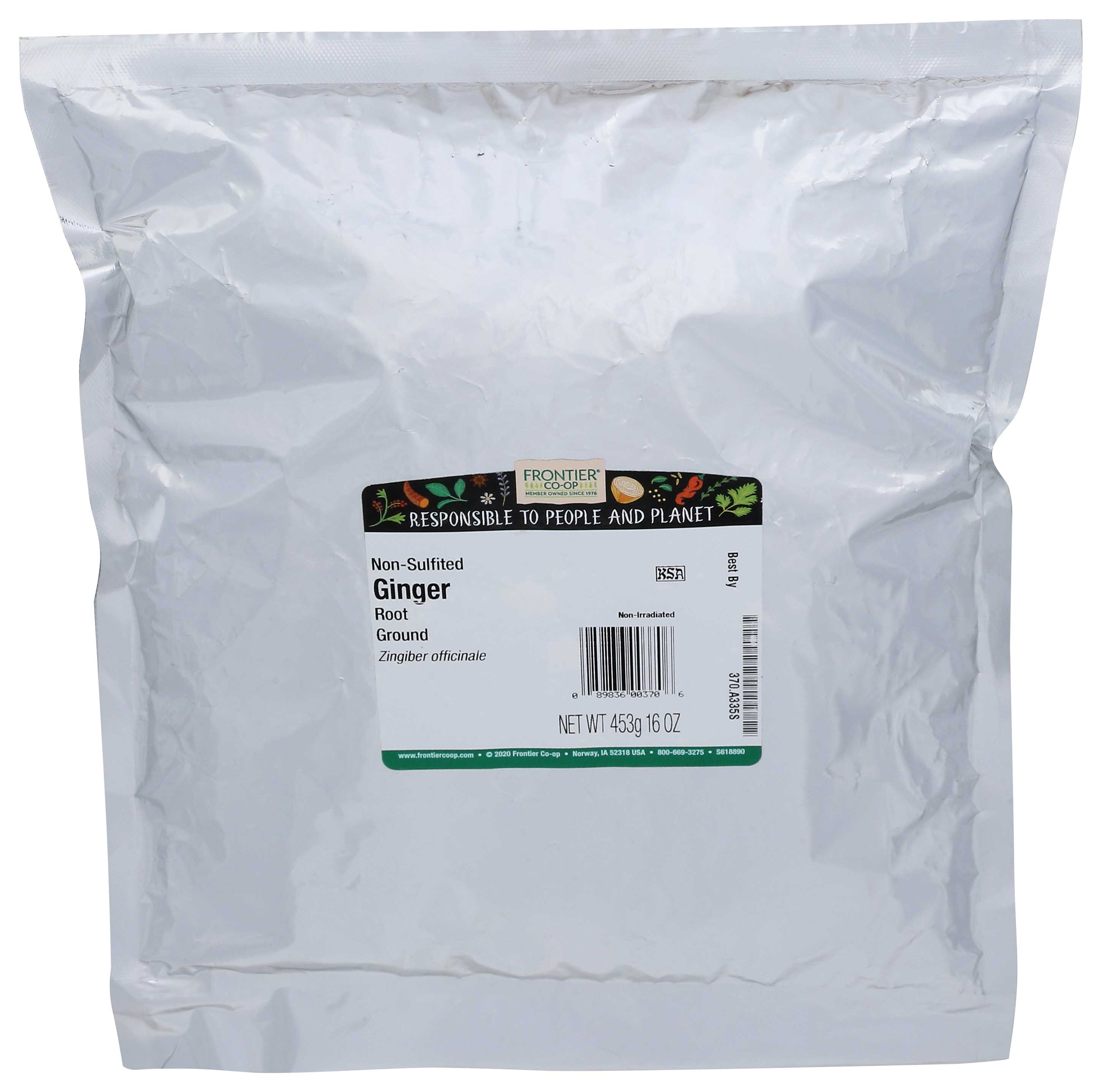 Frontier Herb Ground Ginger Root Powder, 16 Ounce