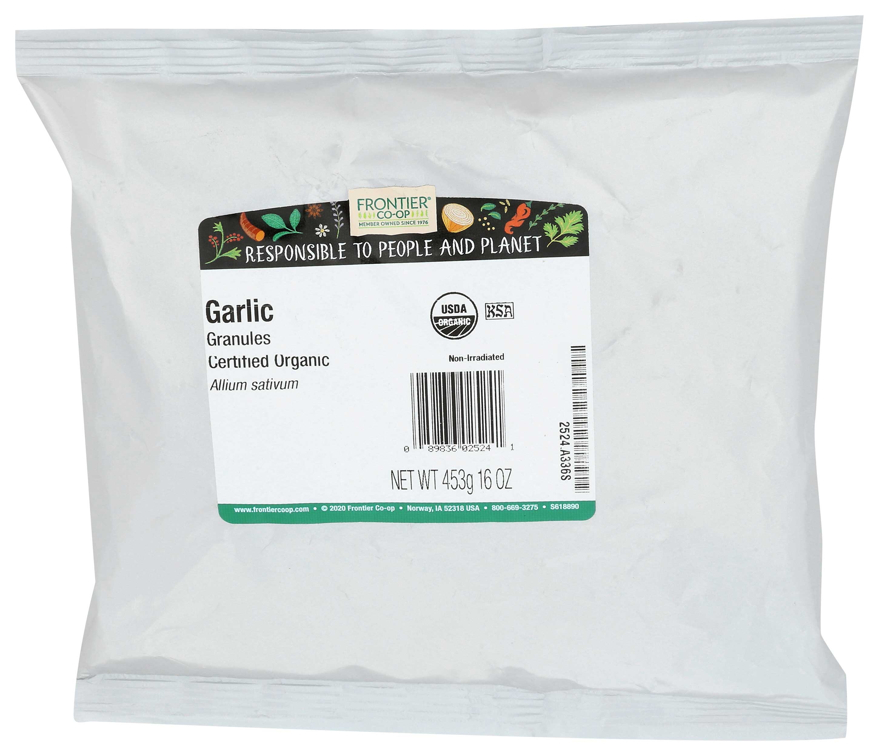 Frontier Herb Organic Garlic Granule, 16 Ounce