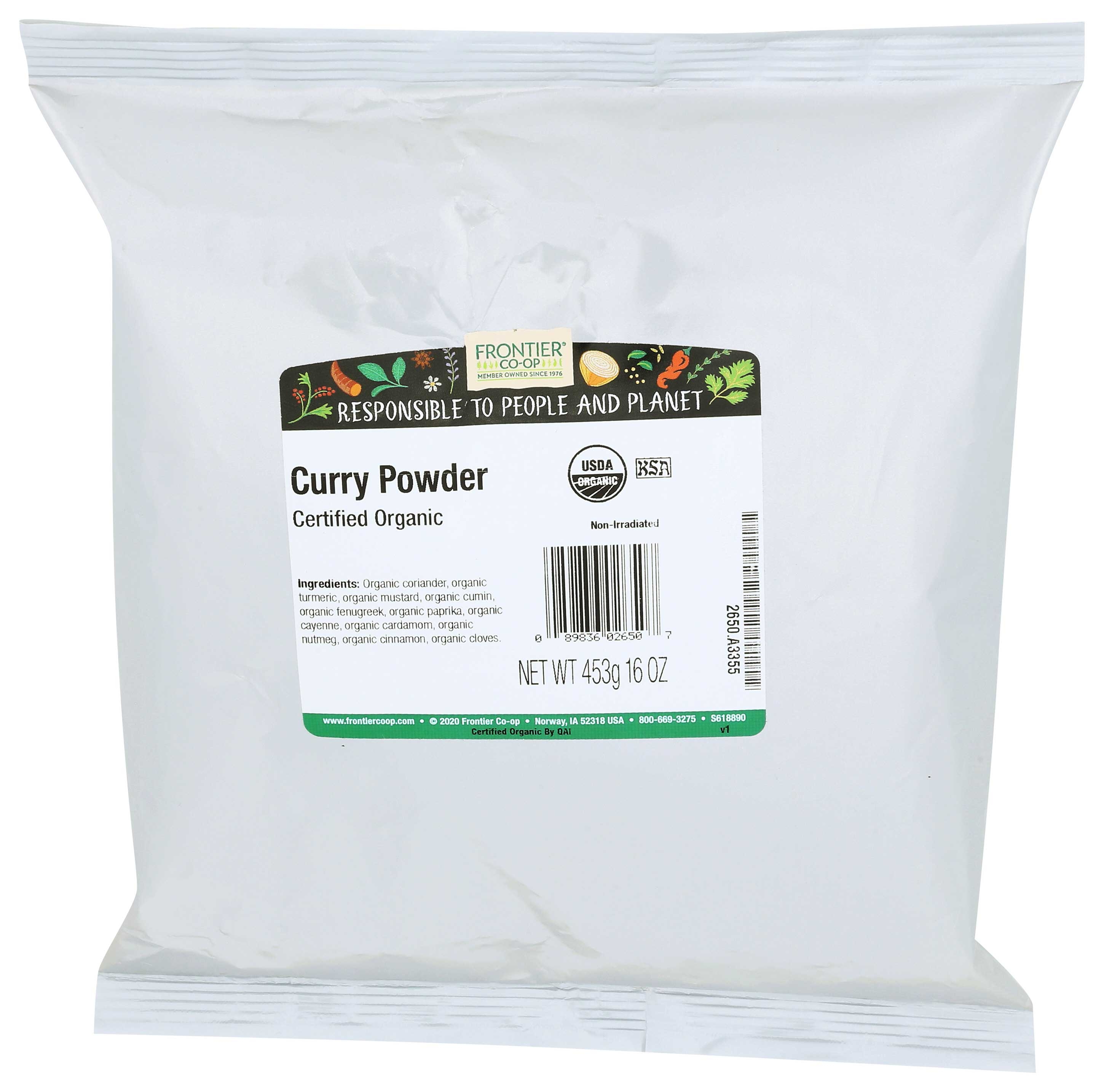 Frontier Herb Organic Bulk Curry Powder Seasoning Blend, 16 Ounce