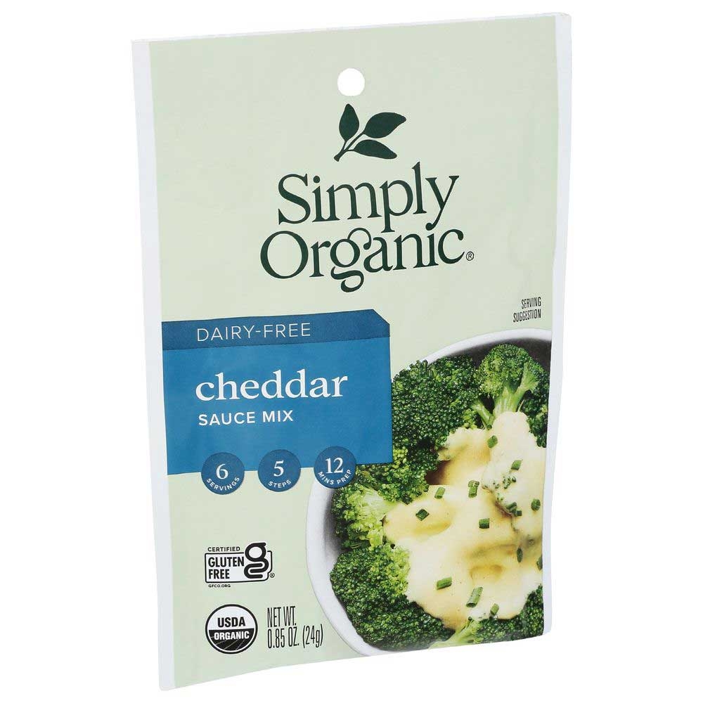 Simply Organic Dairy-free Cheddar Sauce Mix, 0.85 Ounce -- 12 Per Case