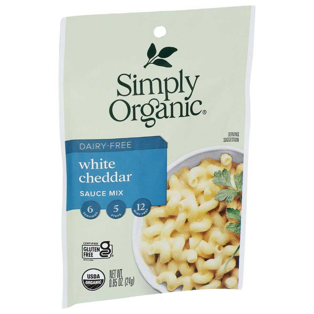 Simply Organic Dairy-free White Cheddar Sauce Mix, 0.85 Ounce -- 12 Per Case