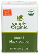 Simply Organic Ground Black Pepper, 4 Ounce Tin -- 6 per case.