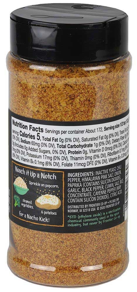 Frontier Nacho Spice Premium Nutritional Yeast, 7.3 Ounce