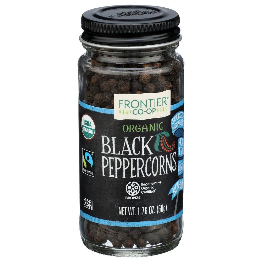 Frontier Organic Black Peppercorn, 1.76 Ounce
