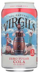 Virgil's Zero Sugar Cola Soda, 12 Ounce -- 24 per case